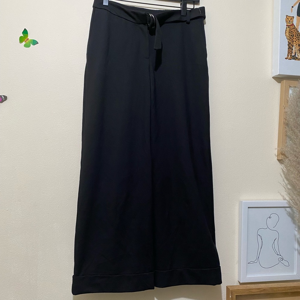 Just black pull on wide leg pants